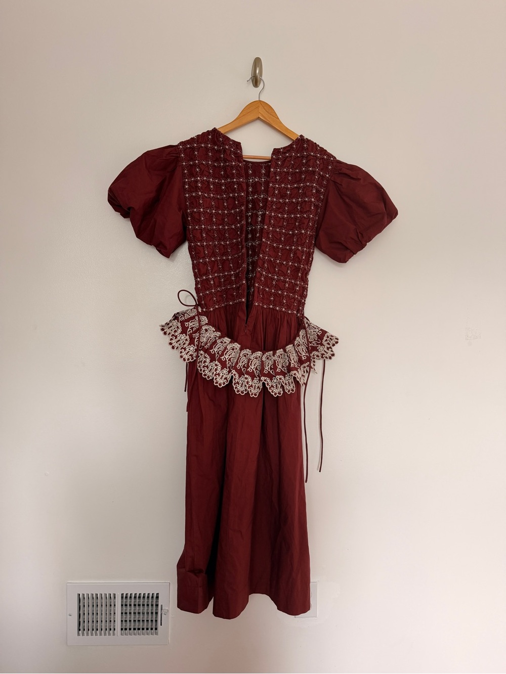 Damson Madder Audrey Midi Puff Sleeve Dress Size US 10 NWT - Picture 3 of 9